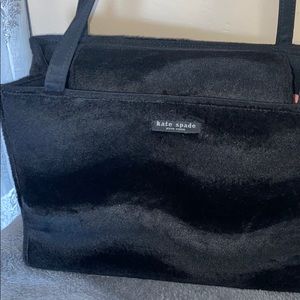 Kate Spade fur wave pattern Black designer bag